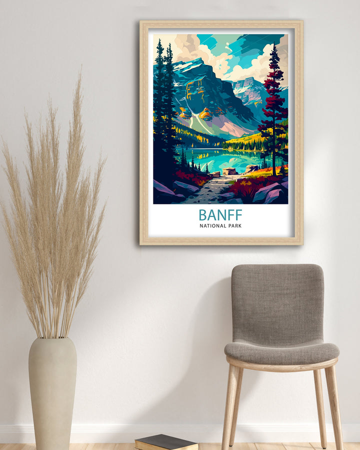 Banff National Park Travel Poster Banff