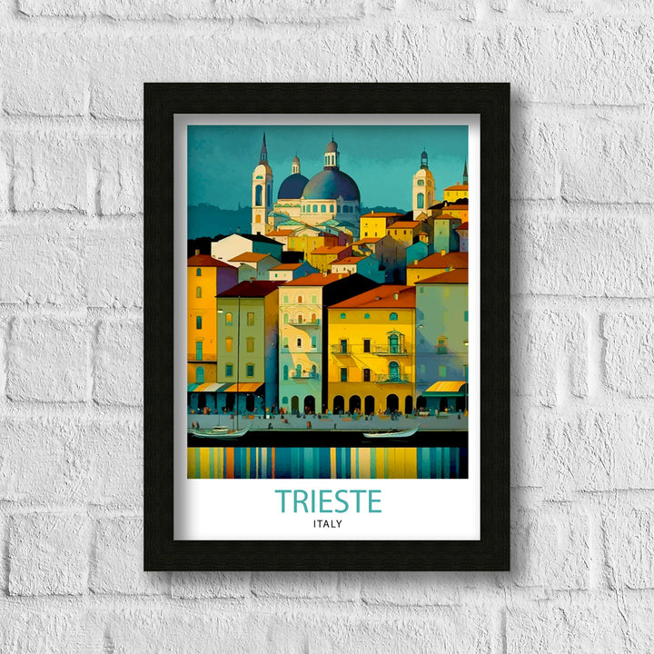 Trieste Italy Travel Poster Trieste Wall Art Trieste Home Decor Italy Travel Poster Trieste Illustration Trieste Gift