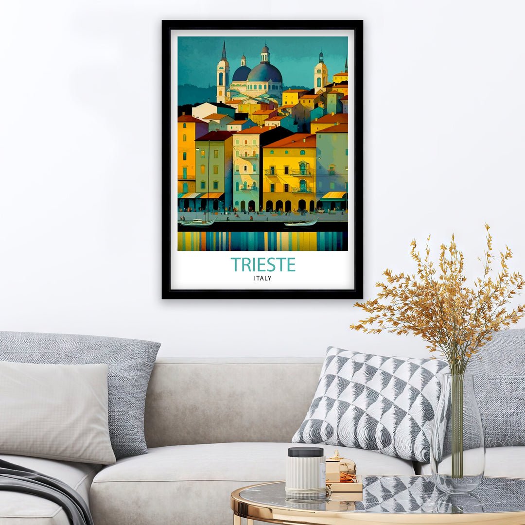 Trieste Italy Travel Poster Trieste Wall Art Trieste Home Decor Italy Travel Poster Trieste Illustration Trieste Gift