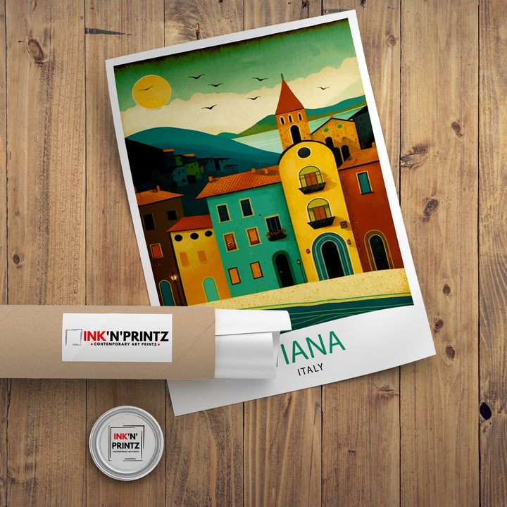 Viana Italy Travel Poster Viana