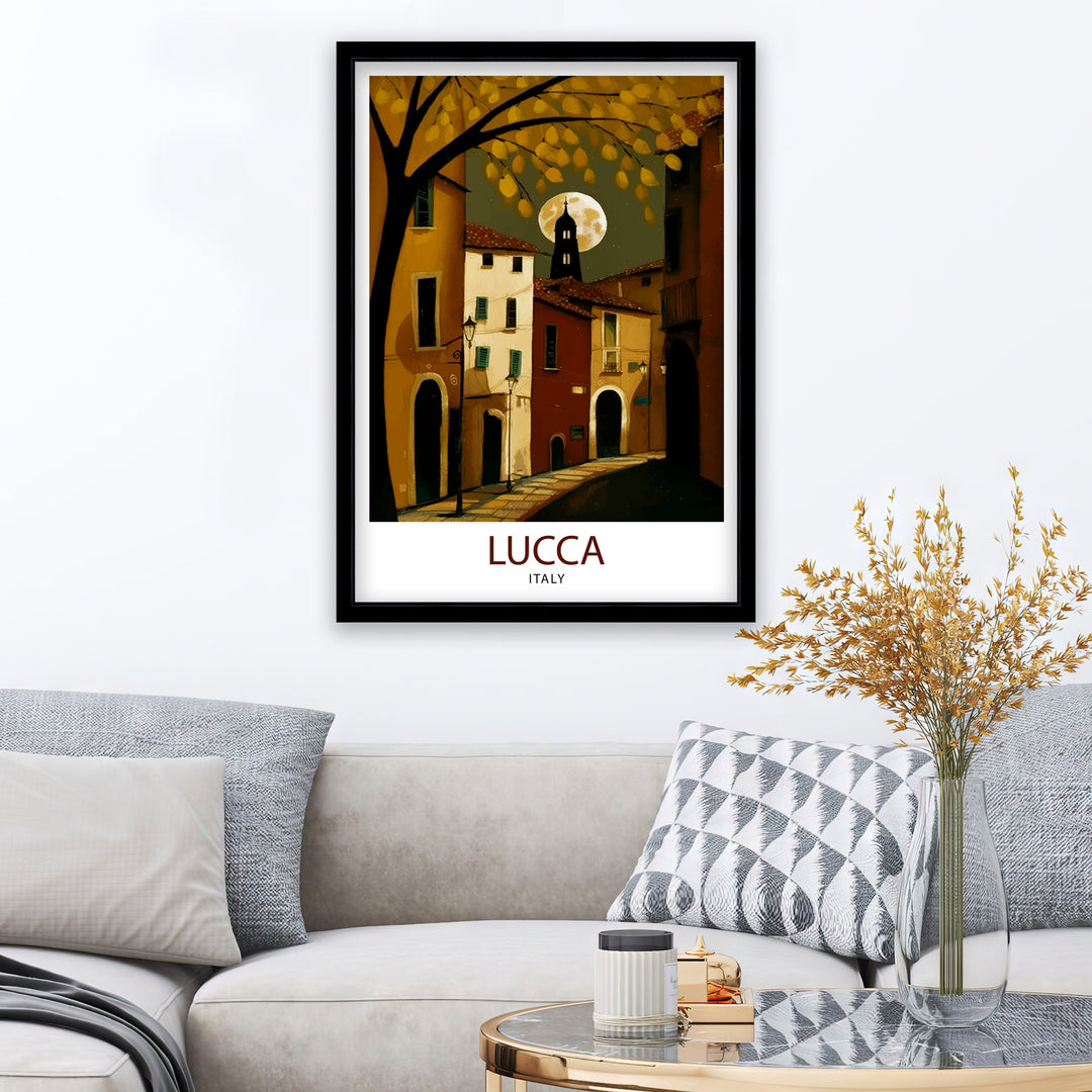 Lucca Italy Travel Poster , Lucca