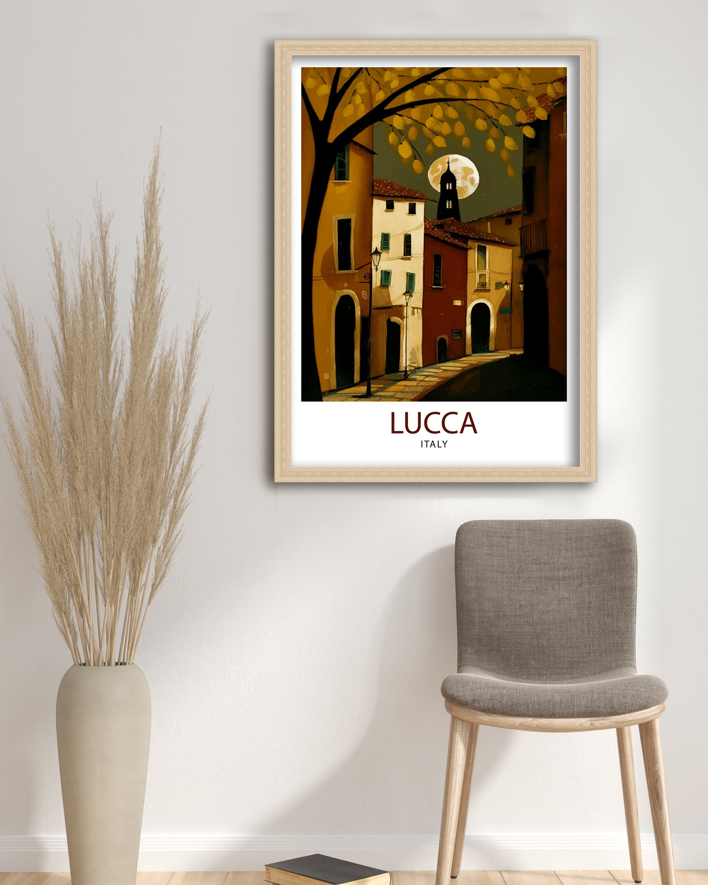 Lucca Italy Travel Print , Lucca Wall Decor Lucca Home Living Decor Lucca Italy Illustration Travel Poster Gift For Lucca Italy Home