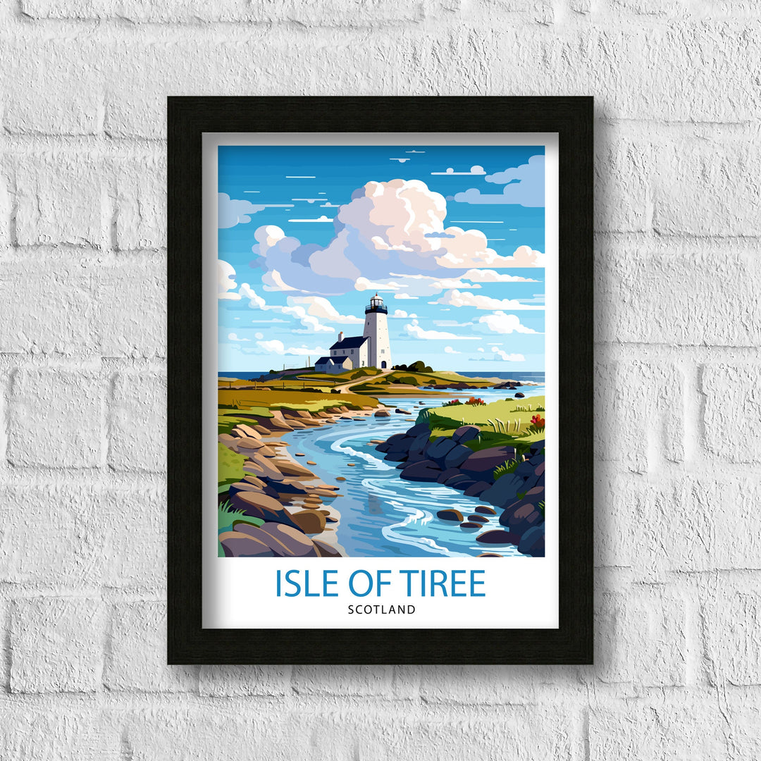 Isle of Tiree Scotland Travel Poster Tiree