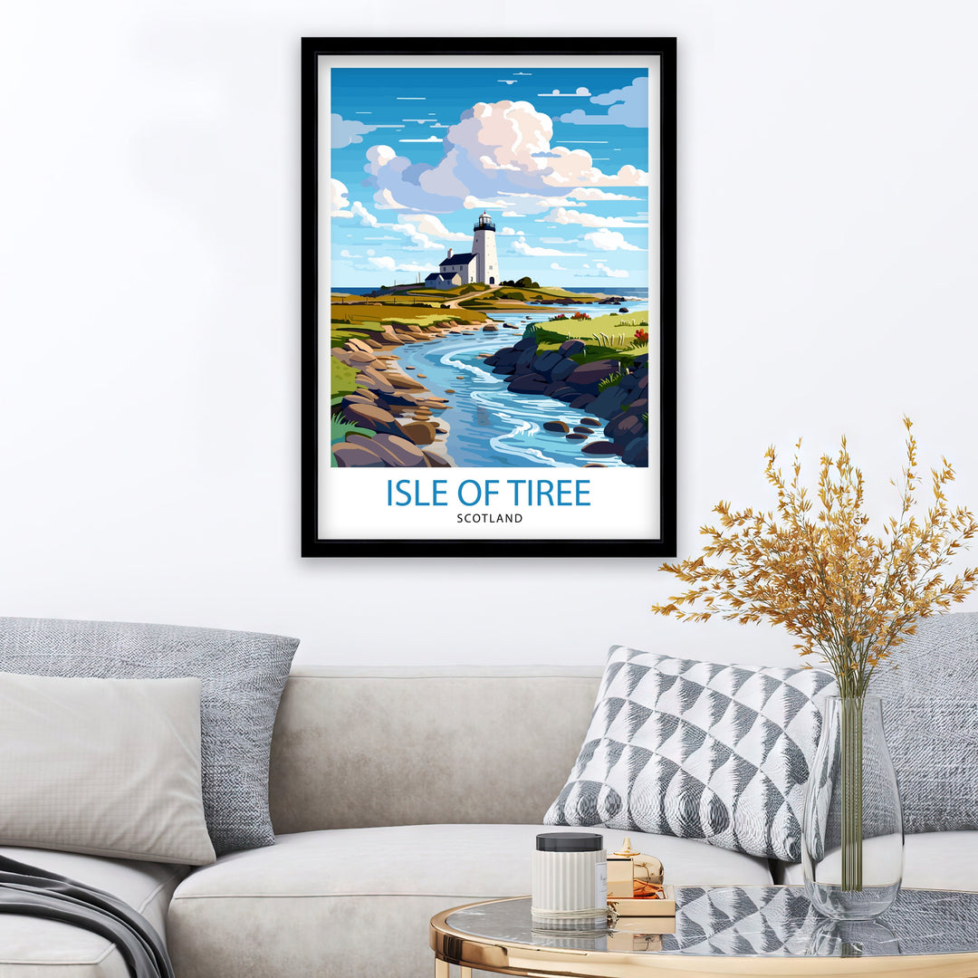 Isle of Tiree Scotland Travel Poster Tiree