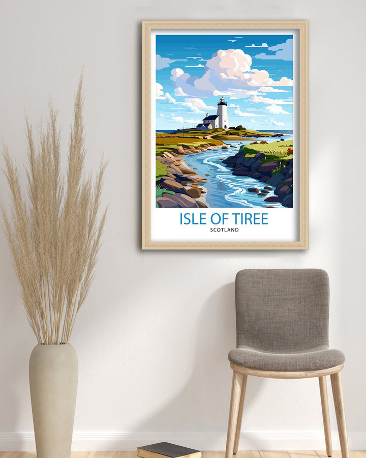 Isle of Tiree Scotland Travel Poster Tiree