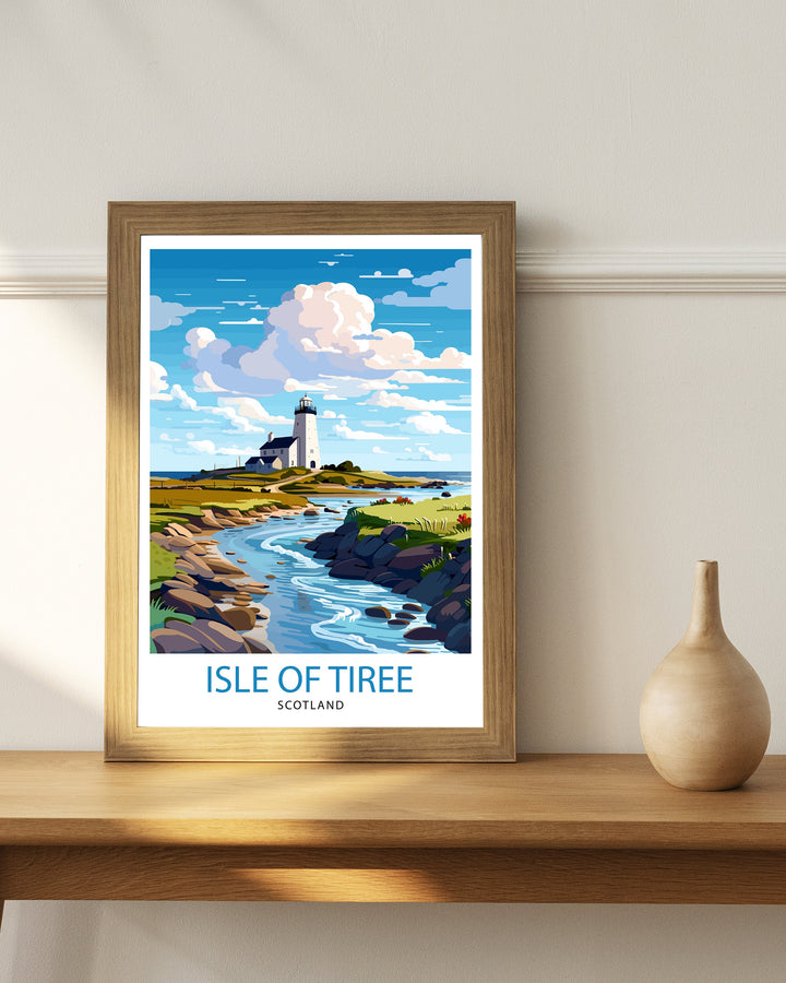 Isle of Tiree Scotland Travel Poster Tiree