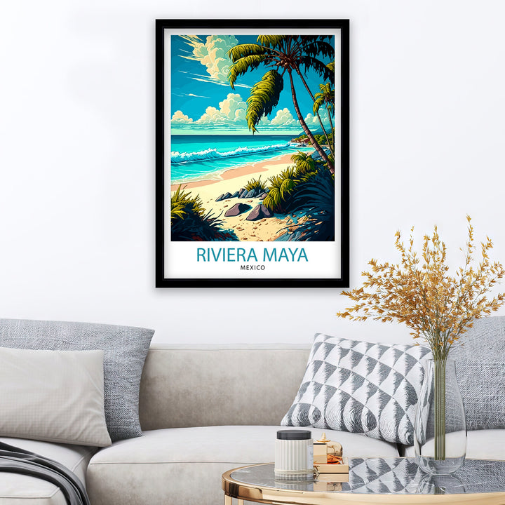 Riviera Maya Mexico Travel Poster Riviera Maya