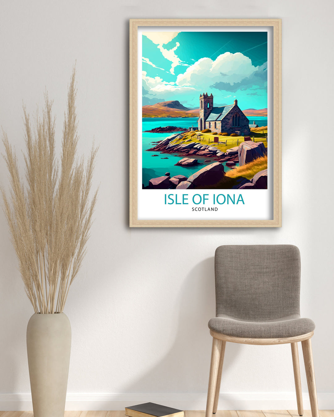 Isle of Iona Scotland Travel Poster Iona