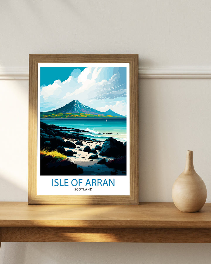 Isle of Arran Scotland Travel Poster Arran