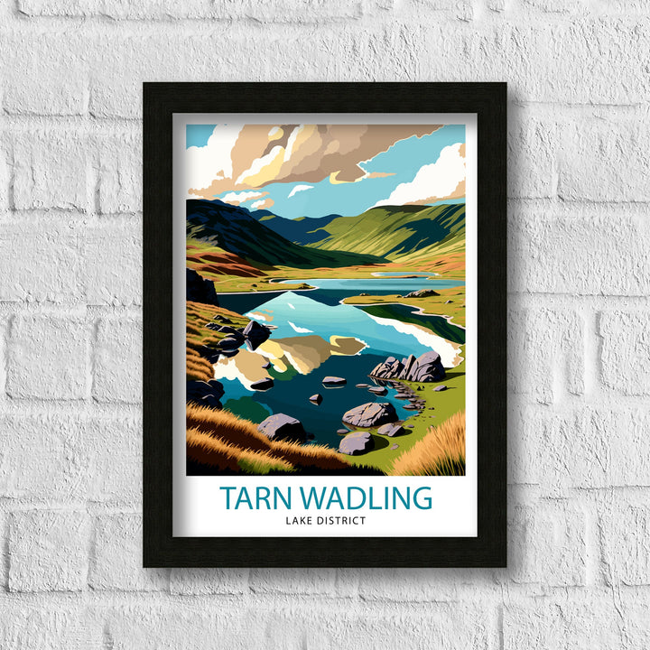 Tarn Wadling Lake District Travel Poster Lake District