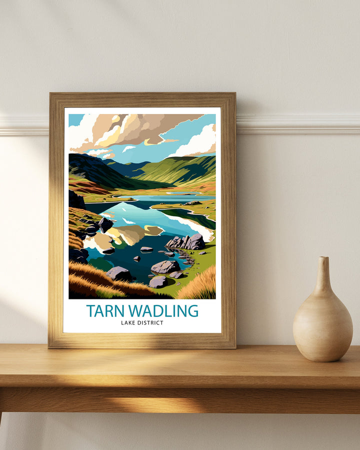 Tarn Wadling Lake District Travel Poster Lake District