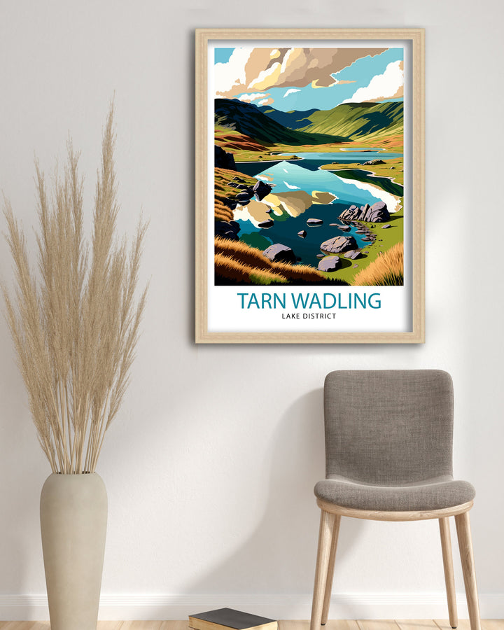 Tarn Wadling Lake District Travel Poster Lake District