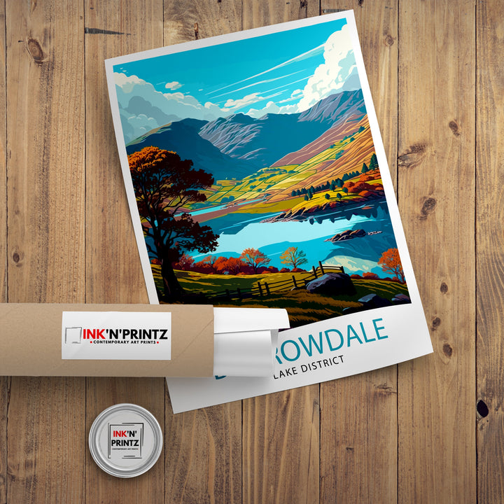 Borrowdale Lake District Travel Poster Lake District