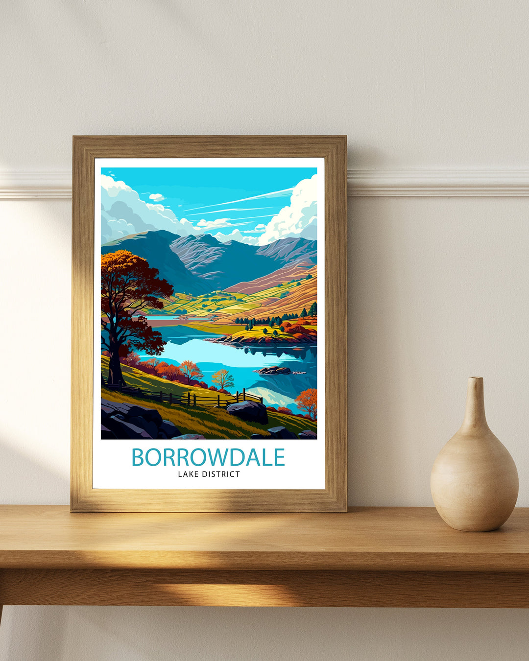 Borrowdale Lake District Travel Poster Lake District