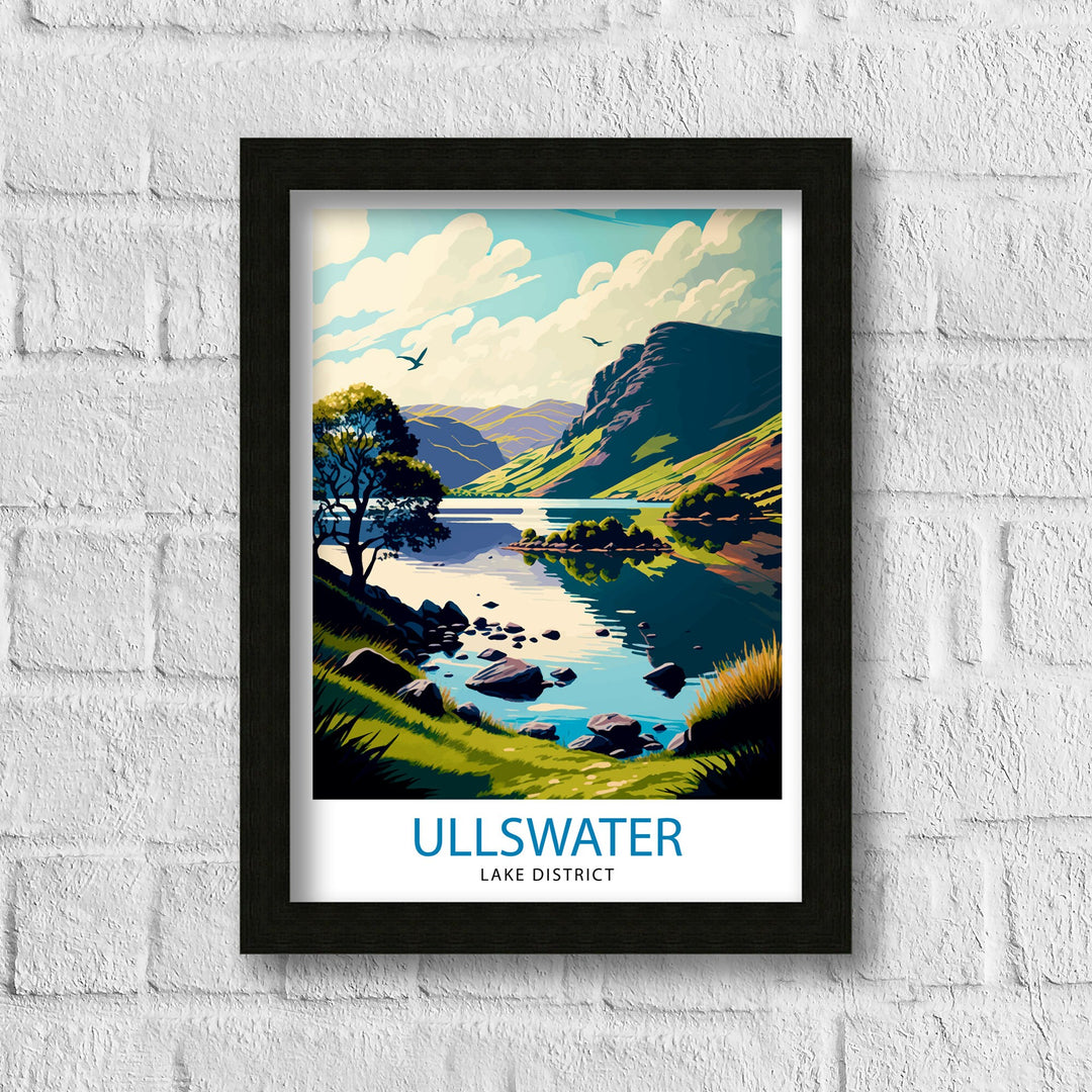 Ullswater Lake District Travel Poster Lake District