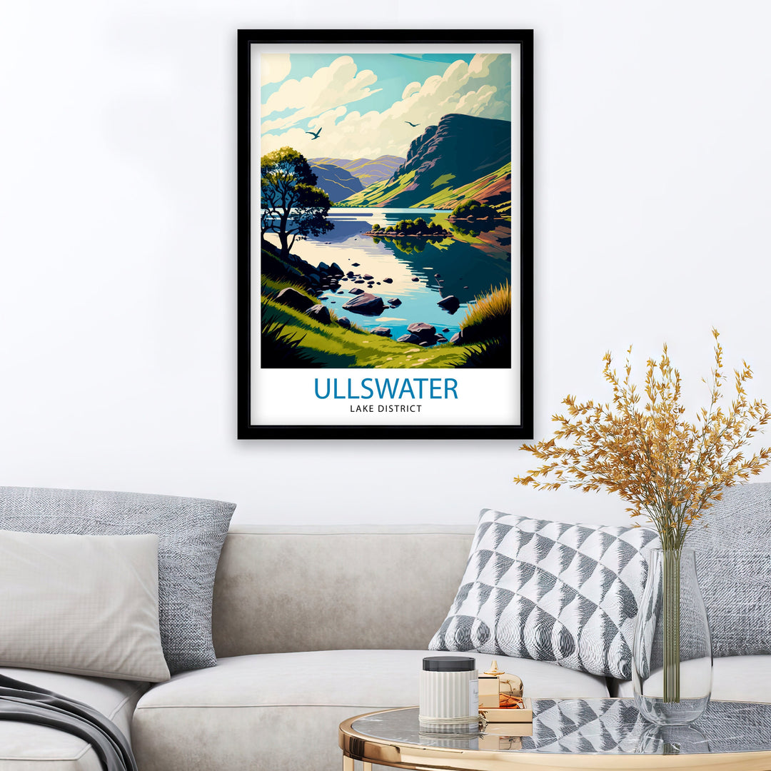 Ullswater Lake District Travel Poster Lake District