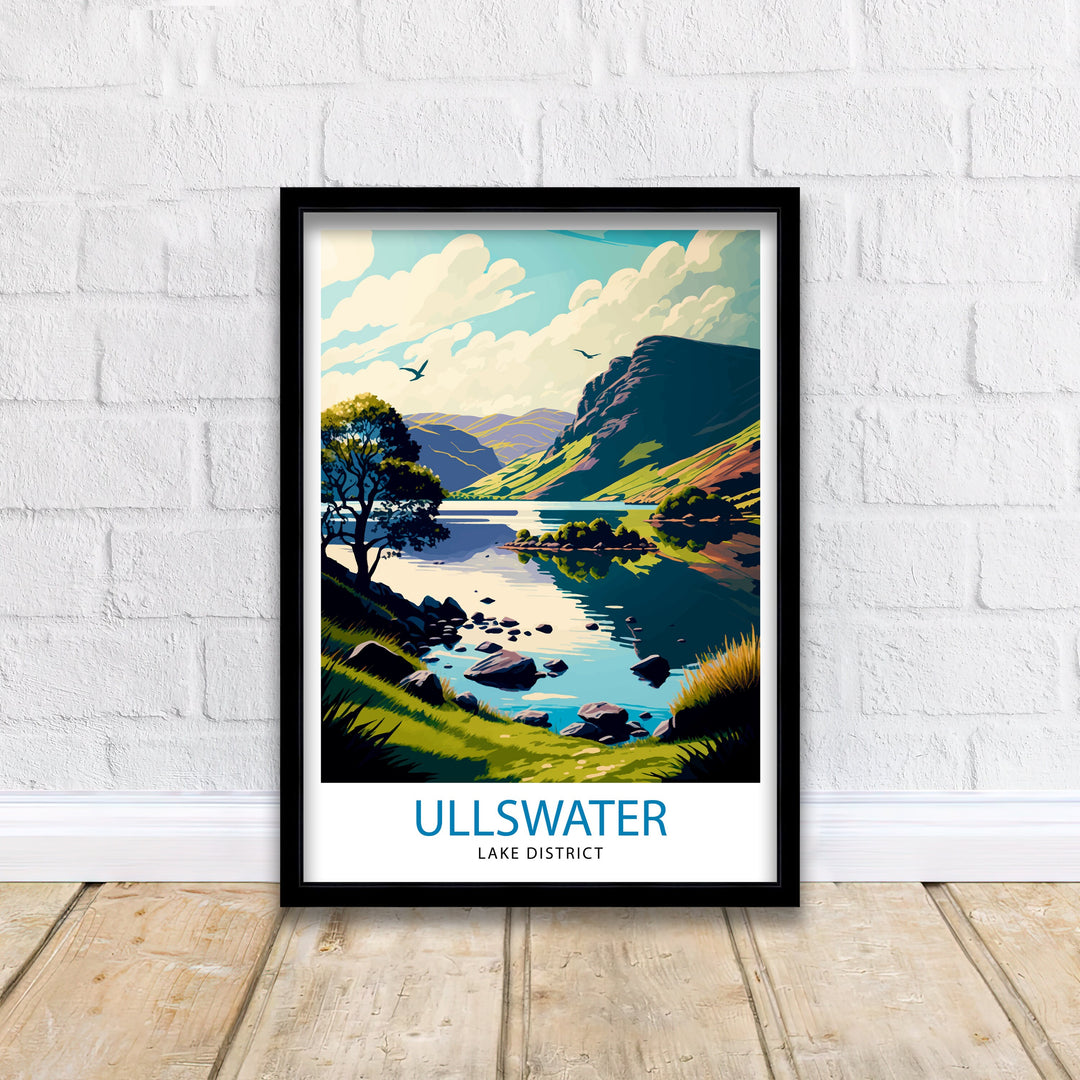 Ullswater Lake District Travel Poster Lake District