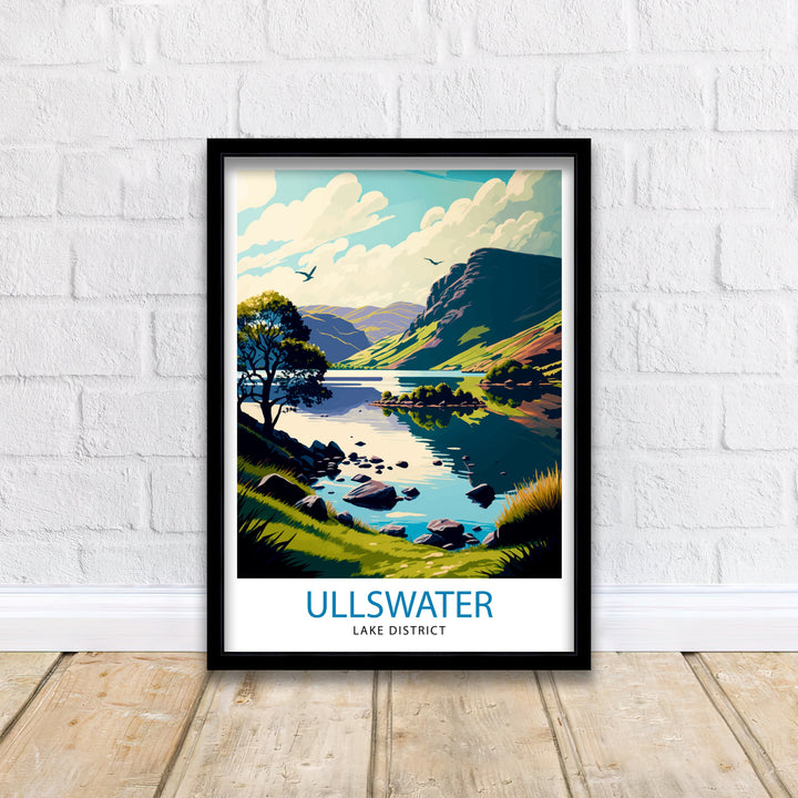 Ullswater Lake District Travel Poster Lake District