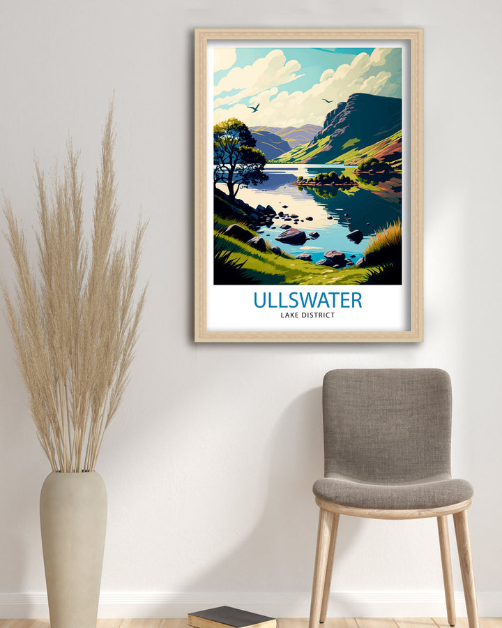 Ullswater Lake District Travel Poster Lake District