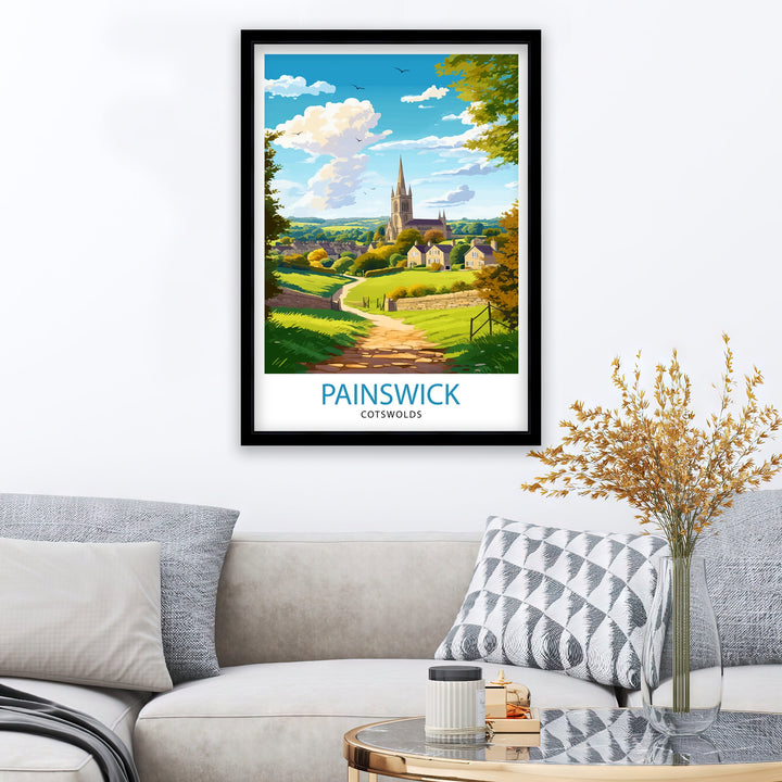 Painswick Cotswolds Travel Poster Cotswolds