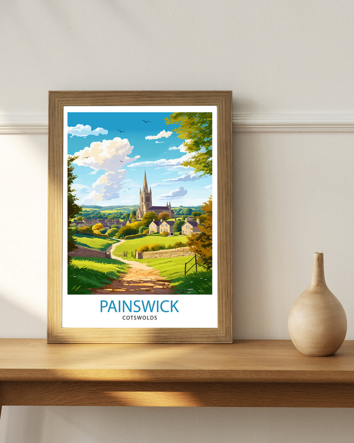 Painswick Cotswolds Travel Poster Cotswolds