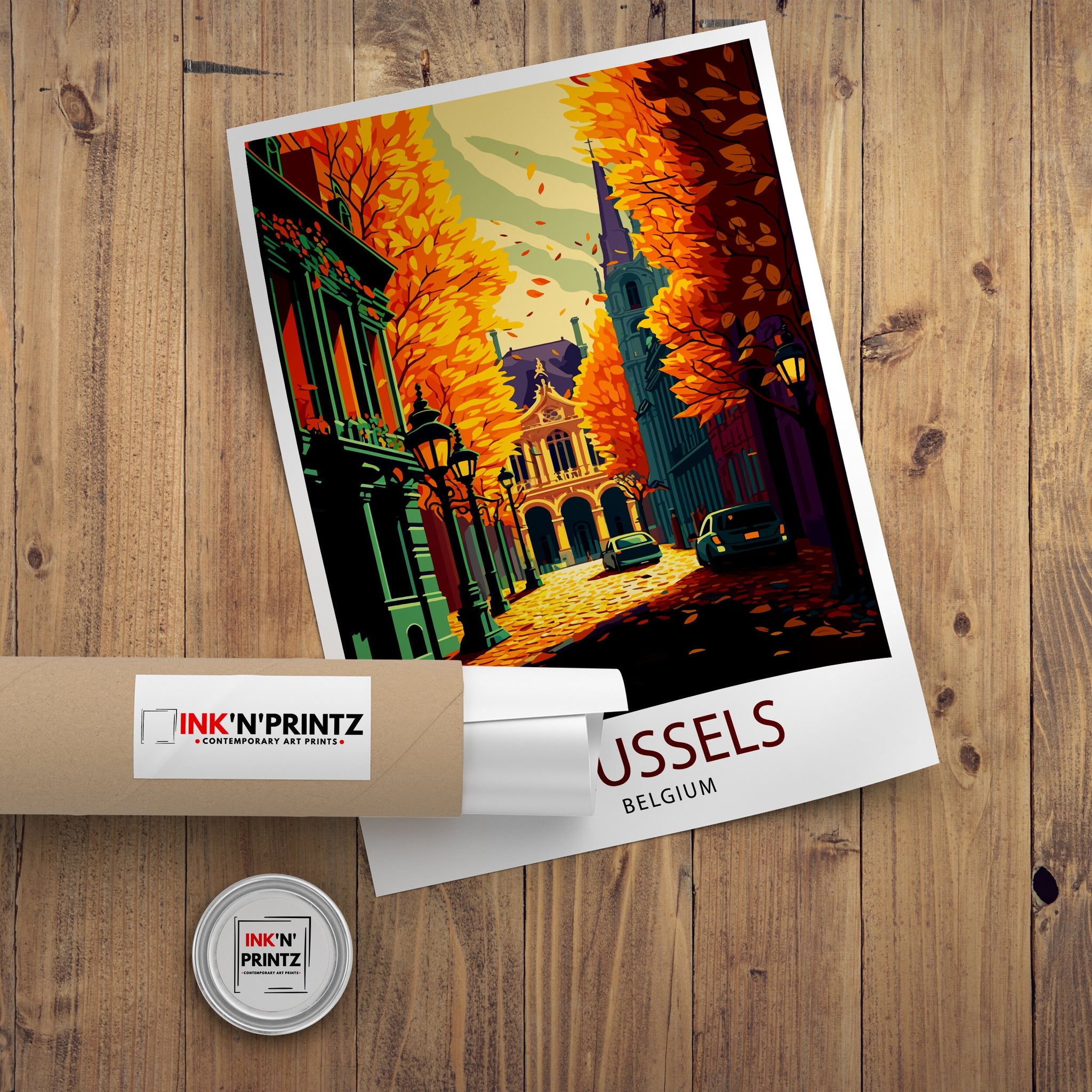 Brussels Belgium Travel Print Brussels Wall Art Belgium Illustration Travel Poster Gift For Belgium Lovers Belgium Home Decor