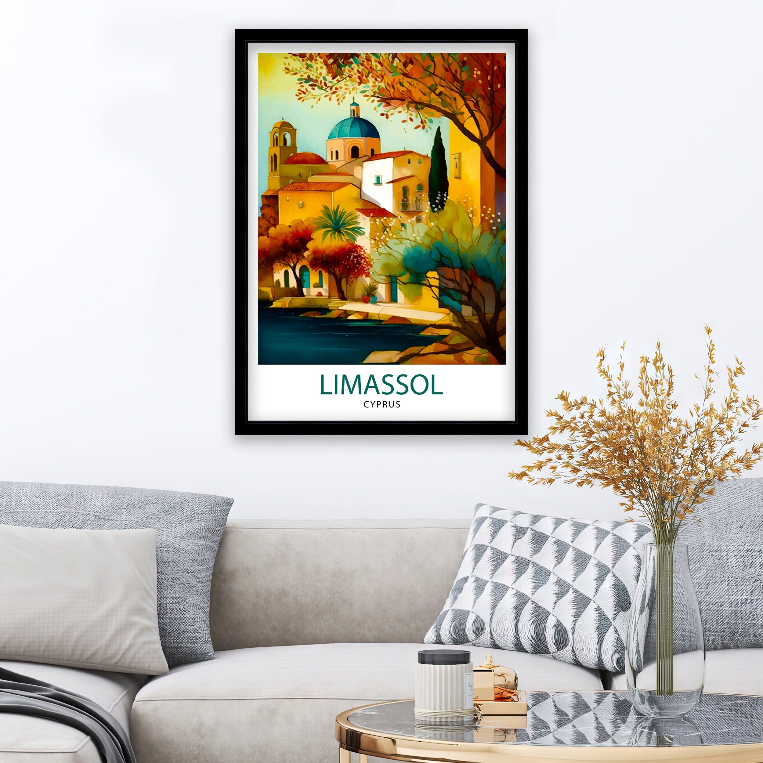 Limassol Cyprus Travel Print Limassol Wall Art Cyprus Travel Poster Mediterranean Home Decor Gift for Travelers