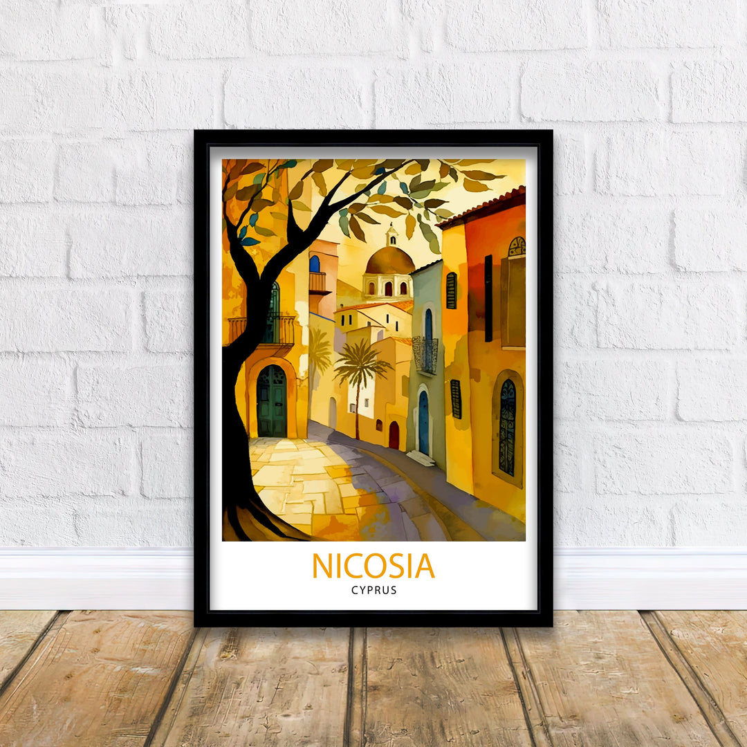 Nicosia Cyprus Travel Print Nicosia Wall Art Nicosia Home Decor Nicosia Illustration Travel Poster Gift For Cyprus Home Decor