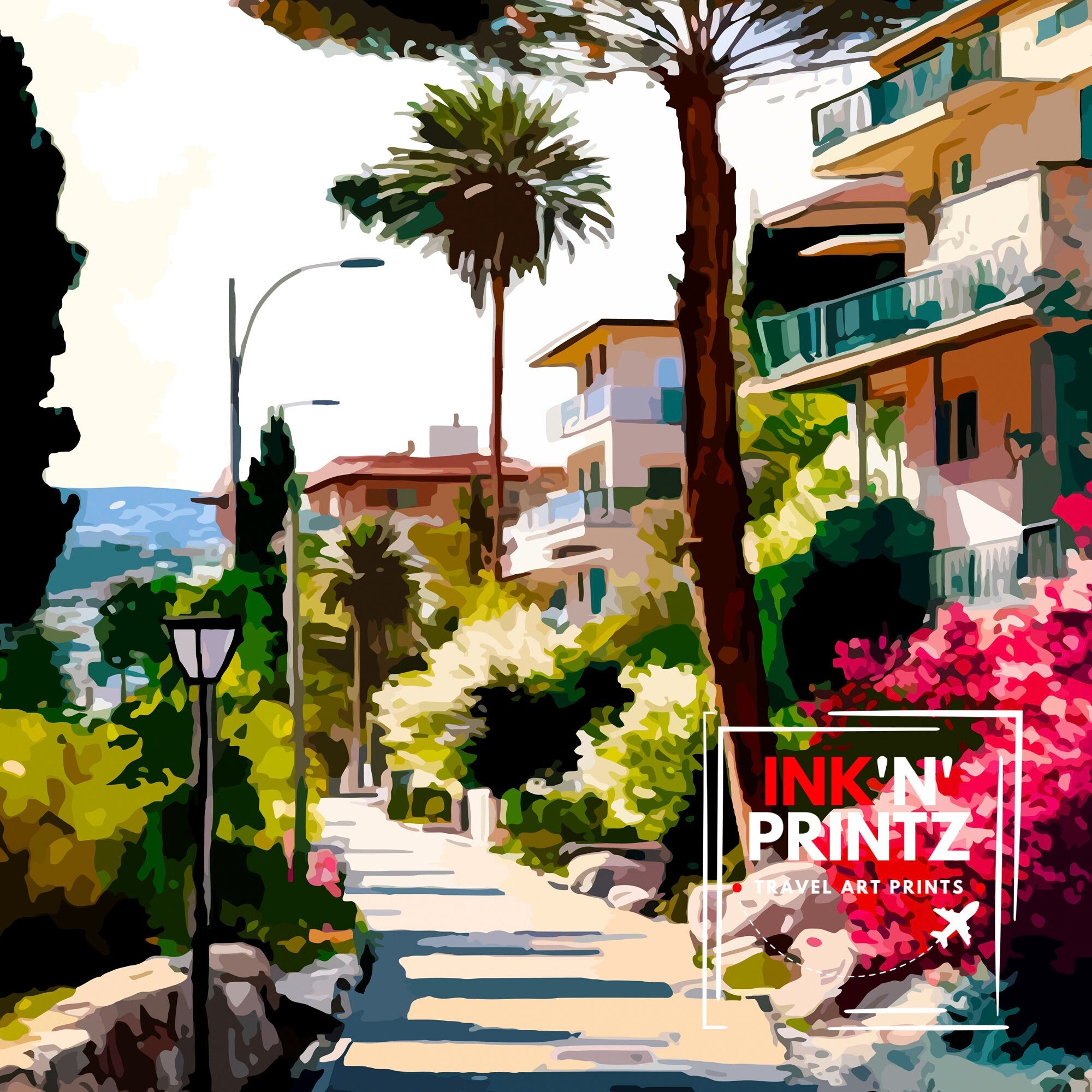 Limassol Cyprus Travel Print Limassol Wall Decor Cyprus Illustration Travel Poster Gift For Limassol Cyprus Home Decor