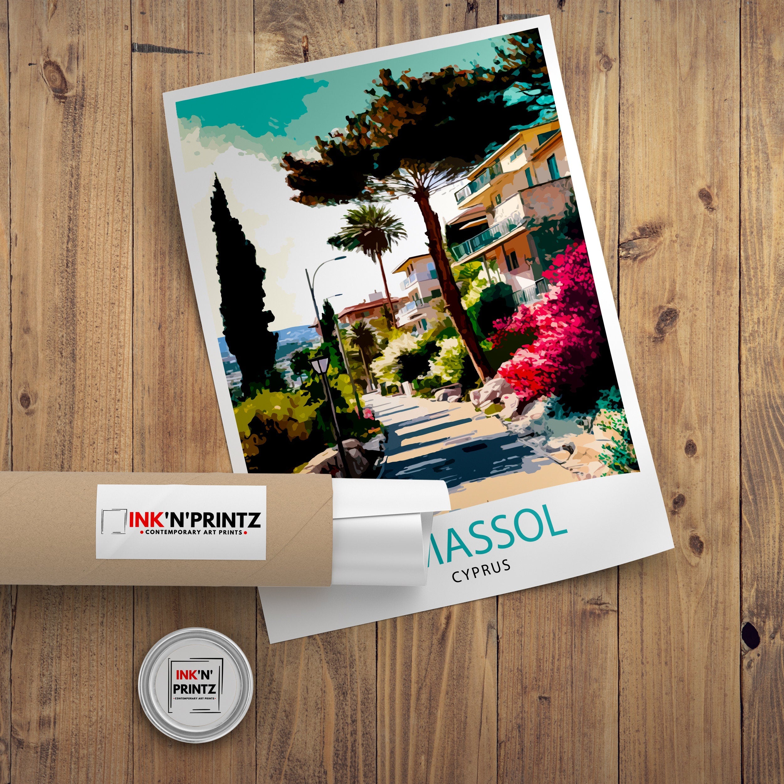 Limassol Cyprus Travel Print Limassol Wall Decor Cyprus Illustration Travel Poster Gift For Limassol Cyprus Home Decor