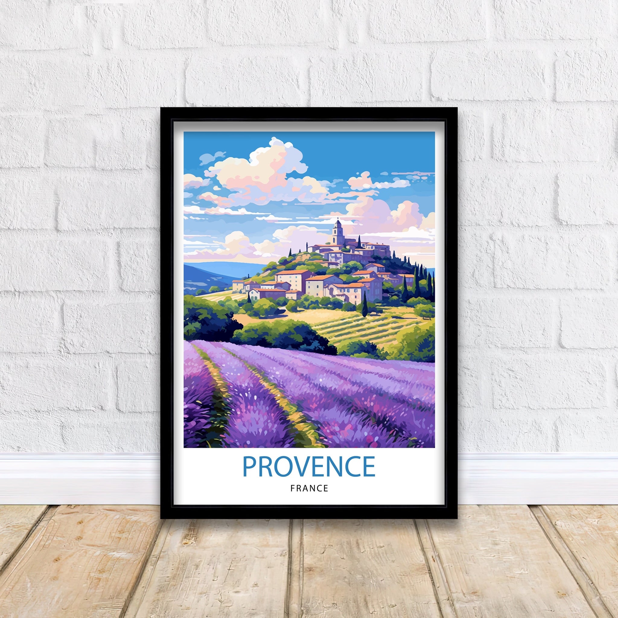 Provence France Travel Print Provence Wall Decor Provence Home Living Decor Provence France Illustration Travel Poster Gift for Provence