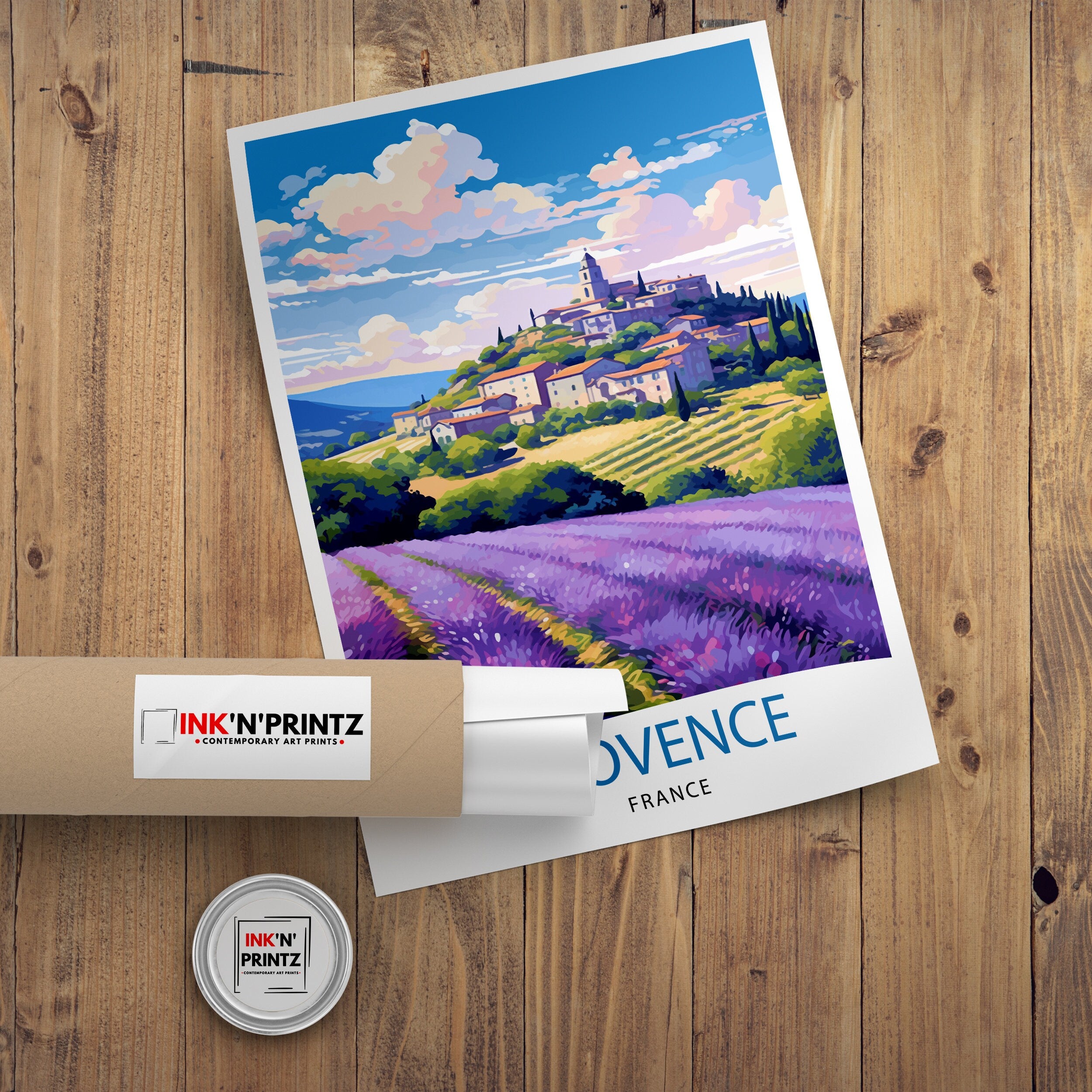 Provence France Travel Print Provence Wall Decor Provence Home Living Decor Provence France Illustration Travel Poster Gift for Provence