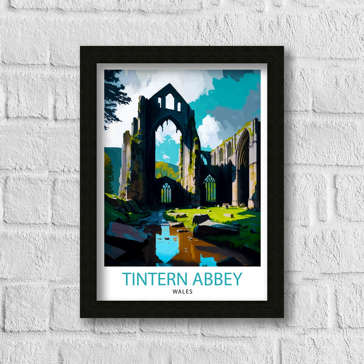 Tintern Abbey Wales Travel Poster Wales