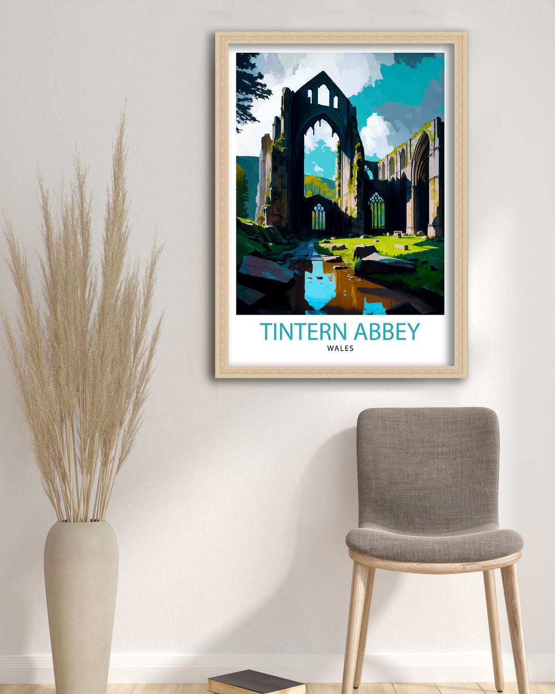 Tintern Abbey Wales Travel Poster Wales