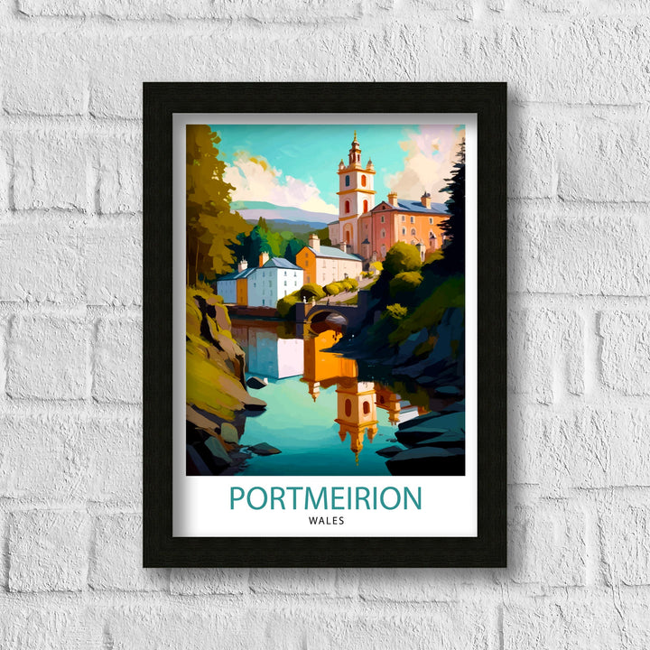 Portmeirion Wales Travel Poster Portmeirion