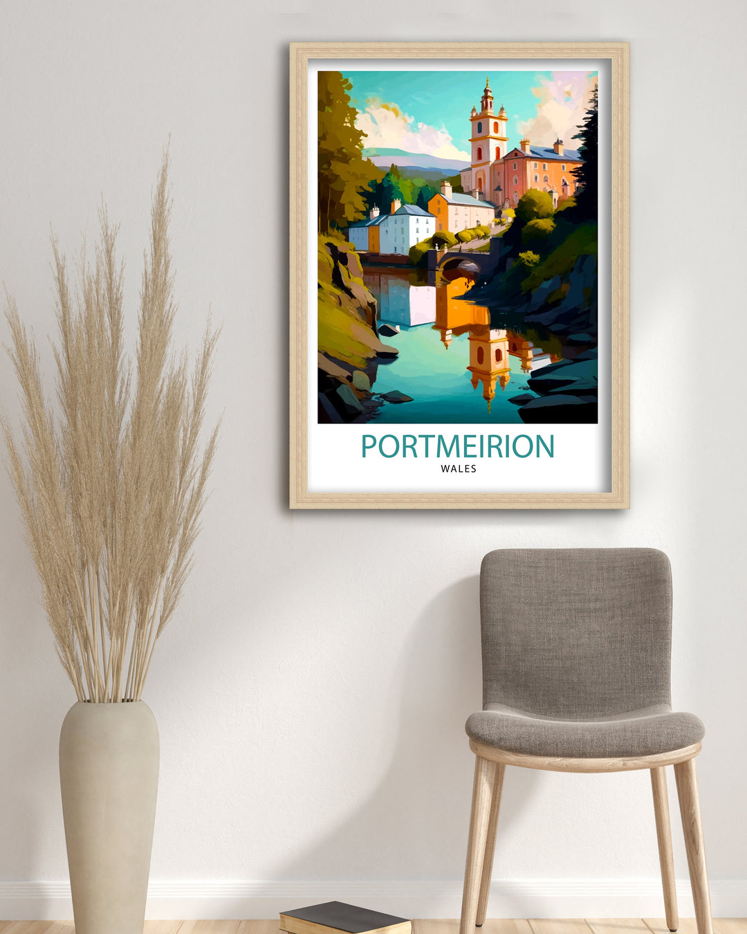 Portmeirion Wales Travel Poster Portmeirion