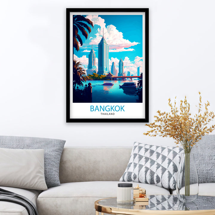 Bangkok Thailand Travel Poster Bangkok