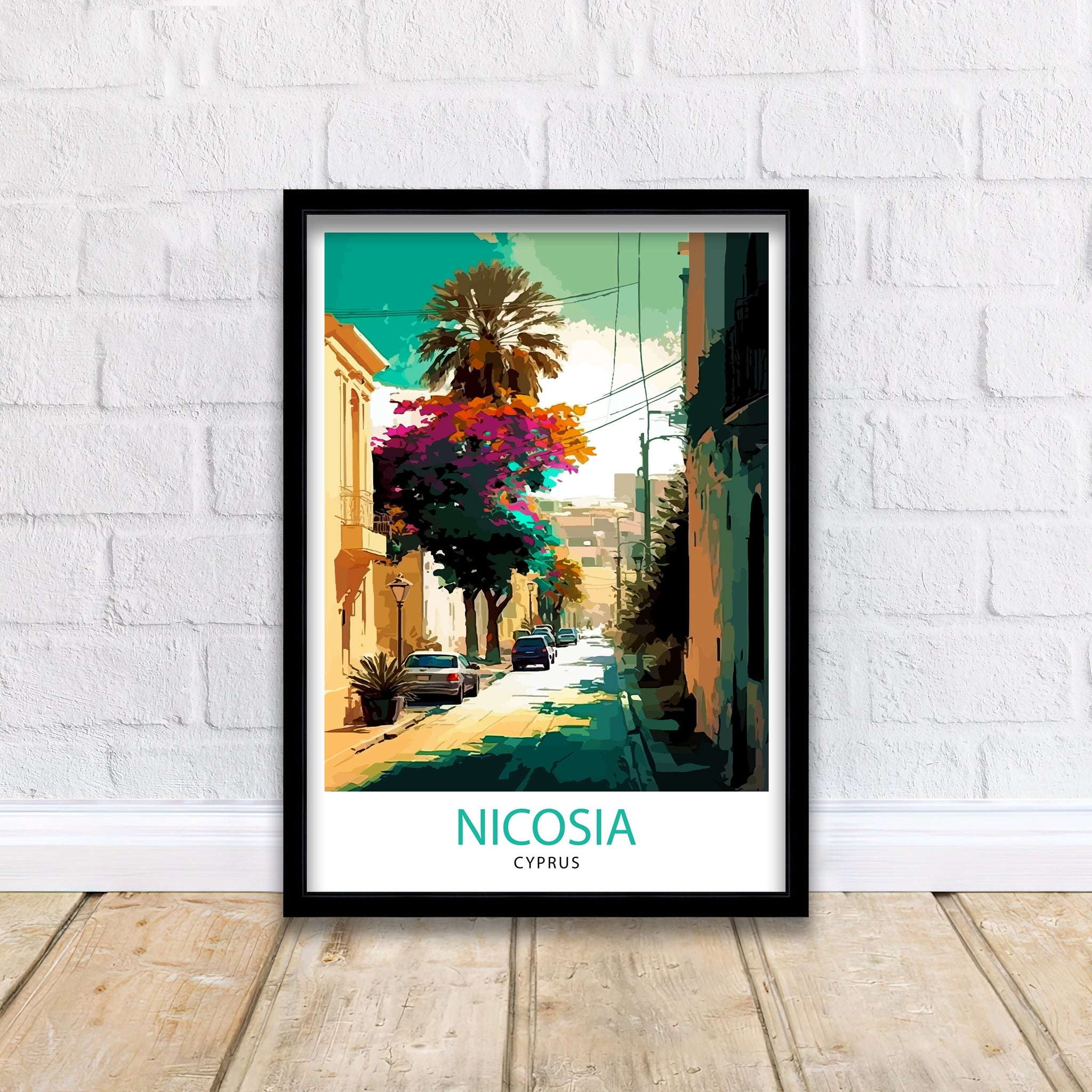 Nicosia Cyprus Travel Print Nicosia Wall Decor Cyprus Home Living Decor Nicosia Illustration Travel Poster Gift For Cyprus Cyprus Home Decor