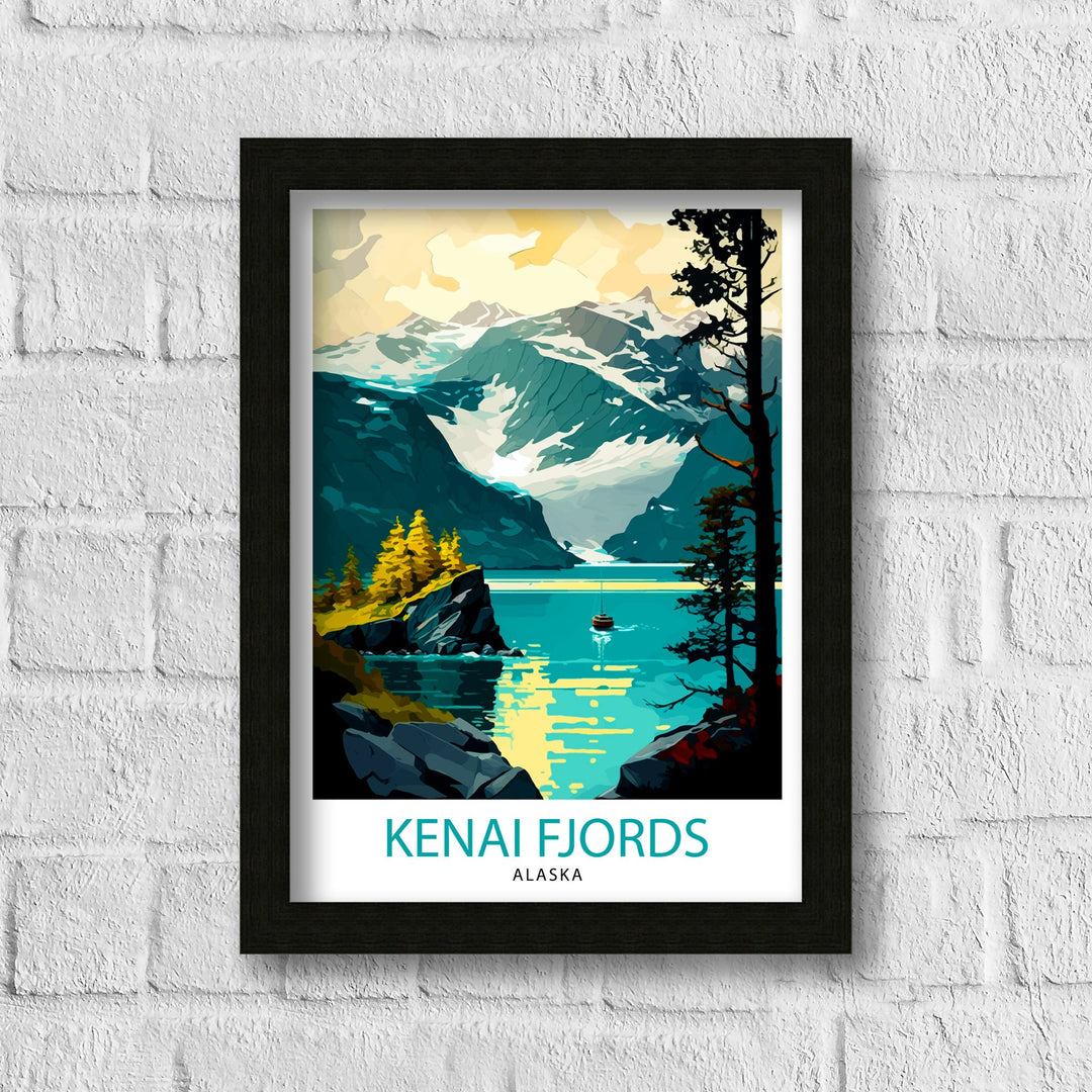 Kenai Fjords Alaska Travel Poster Kenai Fjords National Park