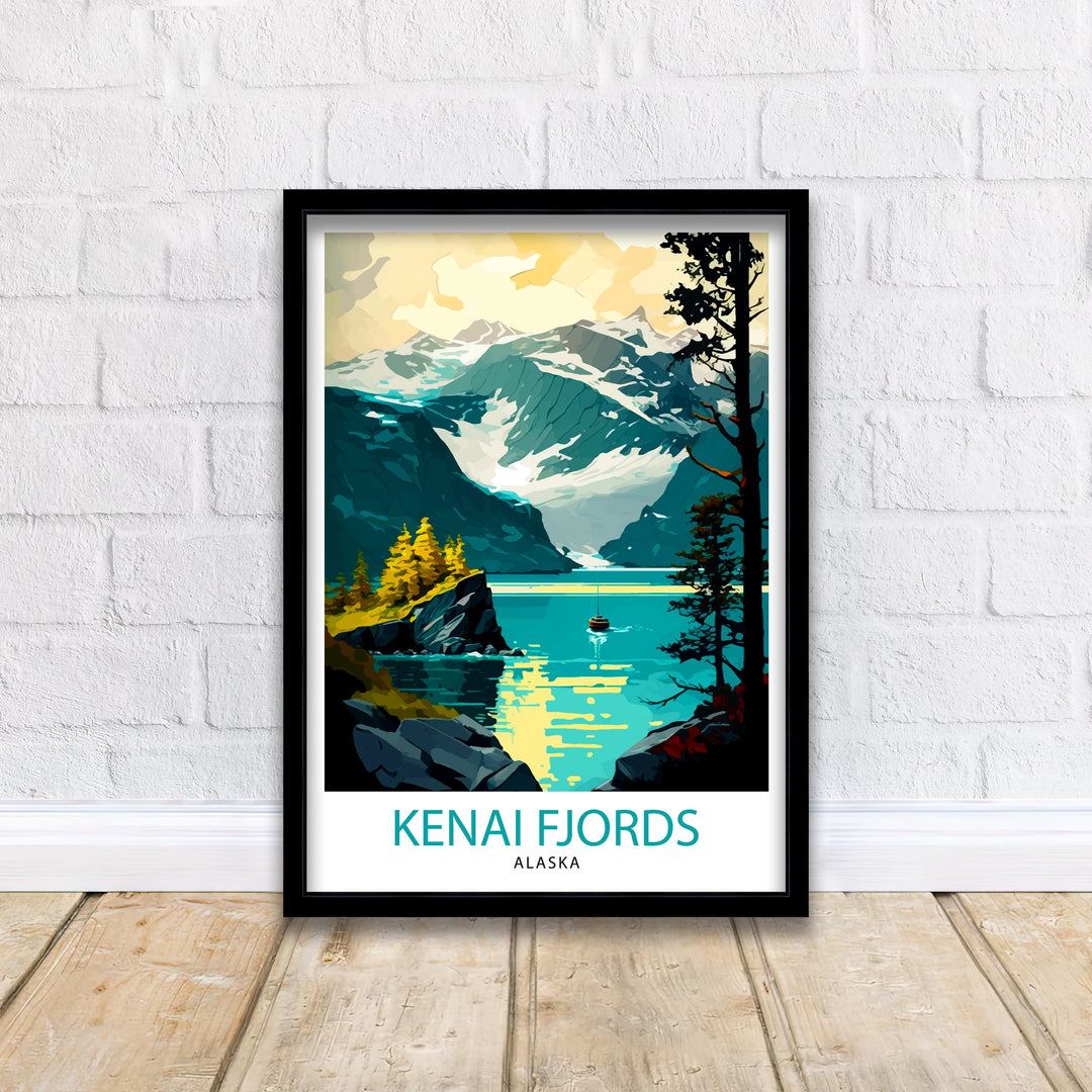 Kenai Fjords Alaska Travel Poster Kenai Fjords National Park