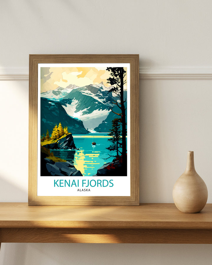 Kenai Fjords Alaska Travel Poster Kenai Fjords National Park