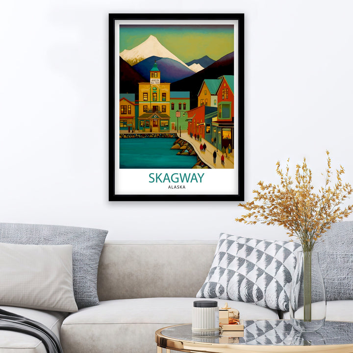 Skagway Alaska Travel Print Skagway Wall Art Alaska Landscape Poster Travel Decor, Skagway Art Print Mountain Art