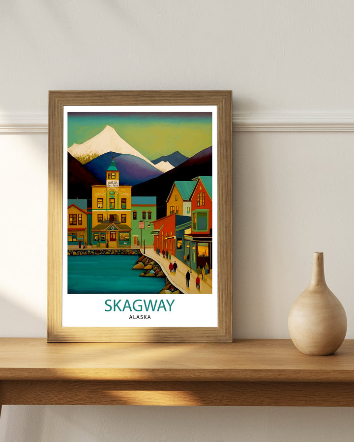 Skagway Alaska Travel Print Skagway Wall Art Alaska Landscape Poster Travel Decor, Skagway Art Print Mountain Art