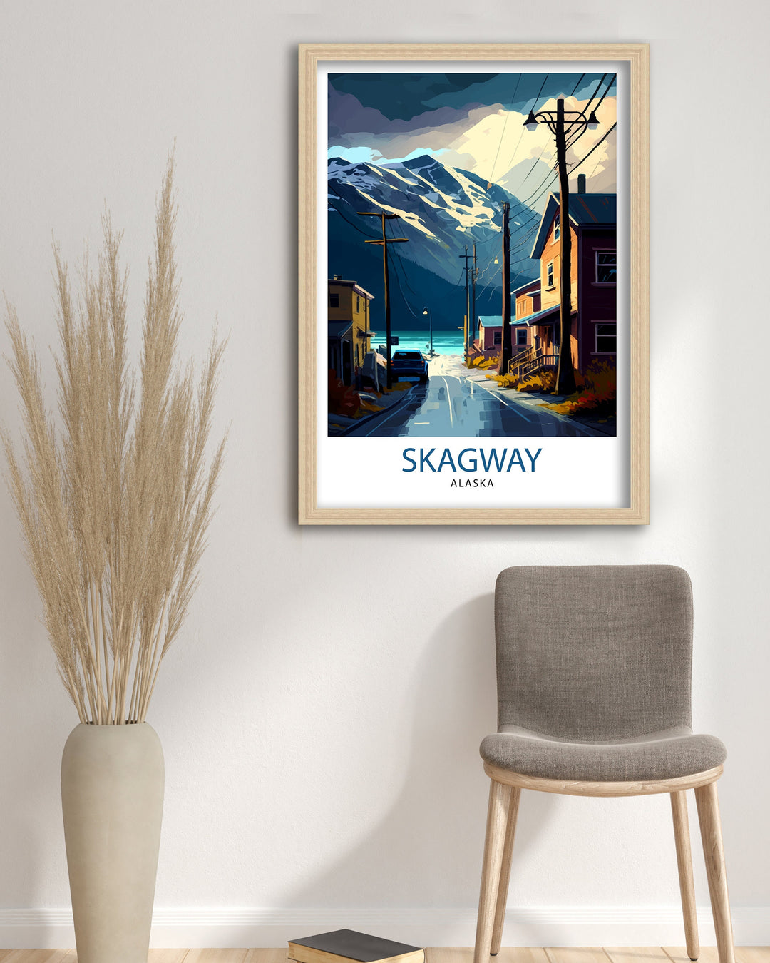 Skagway Alaska Travel Print Skagway Wall Art Alaska Landscape Poster Travel Decor, Skagway Art Print Mountain Art