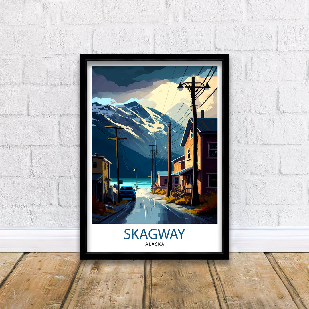 Skagway Alaska Travel Print Skagway Wall Art Alaska Landscape Poster Travel Decor, Skagway Art Print Mountain Art