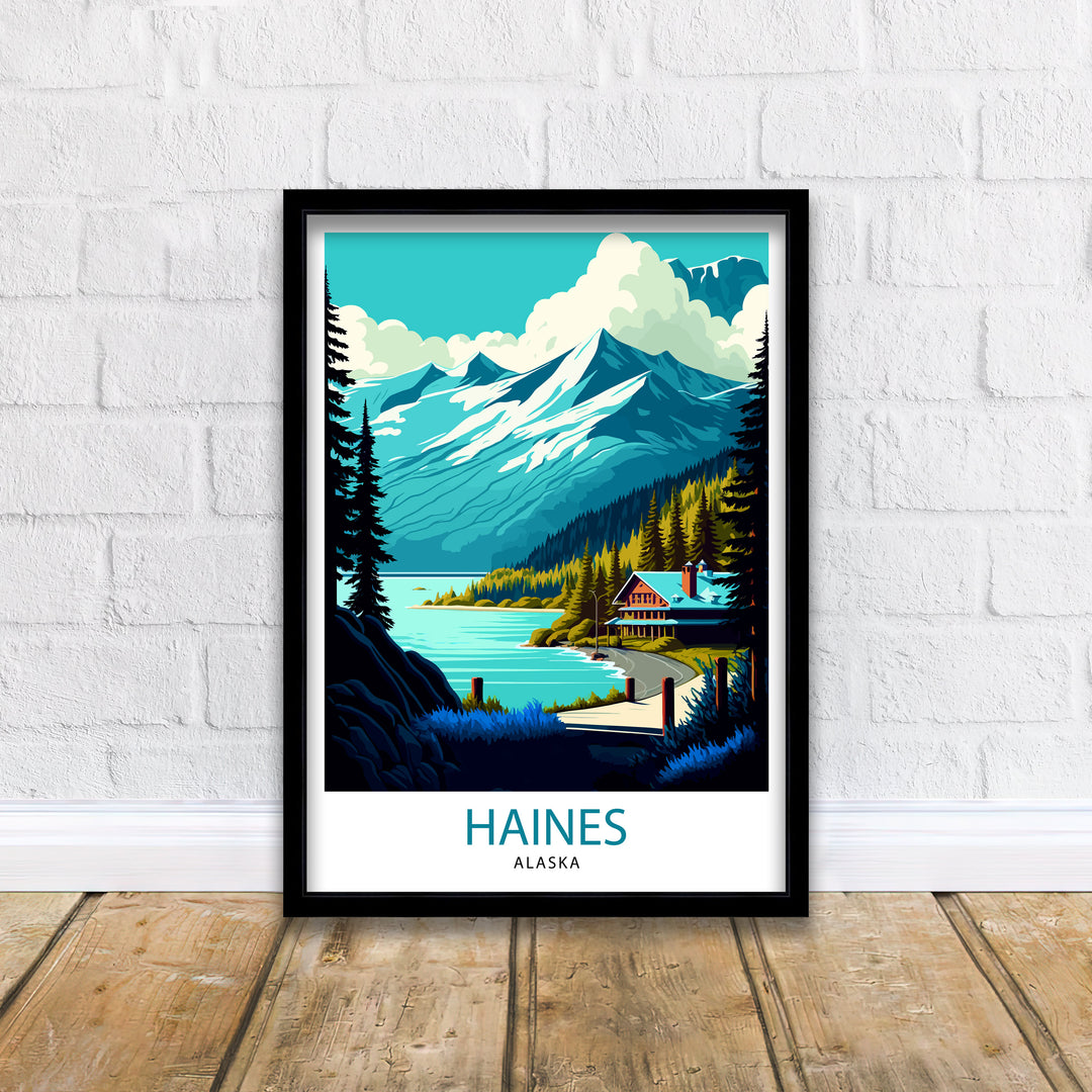 Haines Alaska Travel Print| Haines Wall Art Alaska Landscape Print Travel Poster, Haines Home Decor