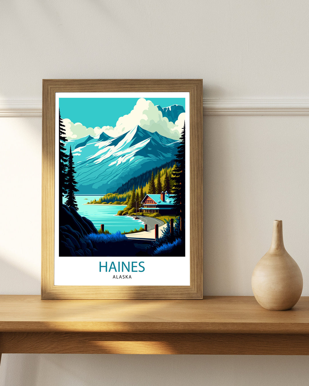 Haines Alaska Travel Print| Haines Wall Art Alaska Landscape Print Travel Poster, Haines Home Decor