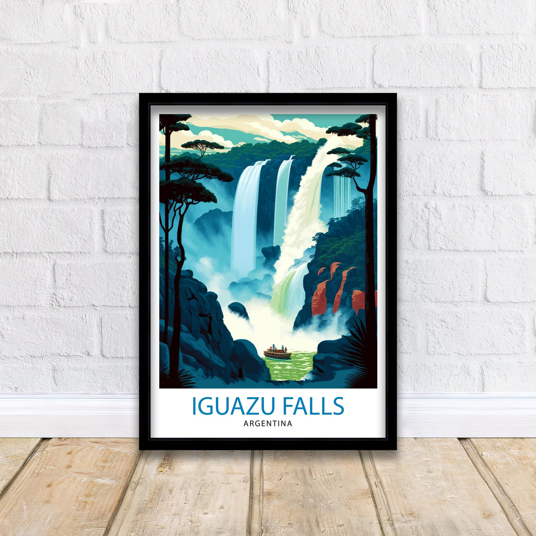 Iguazu Falls Argentina Travel Poster Iguazu