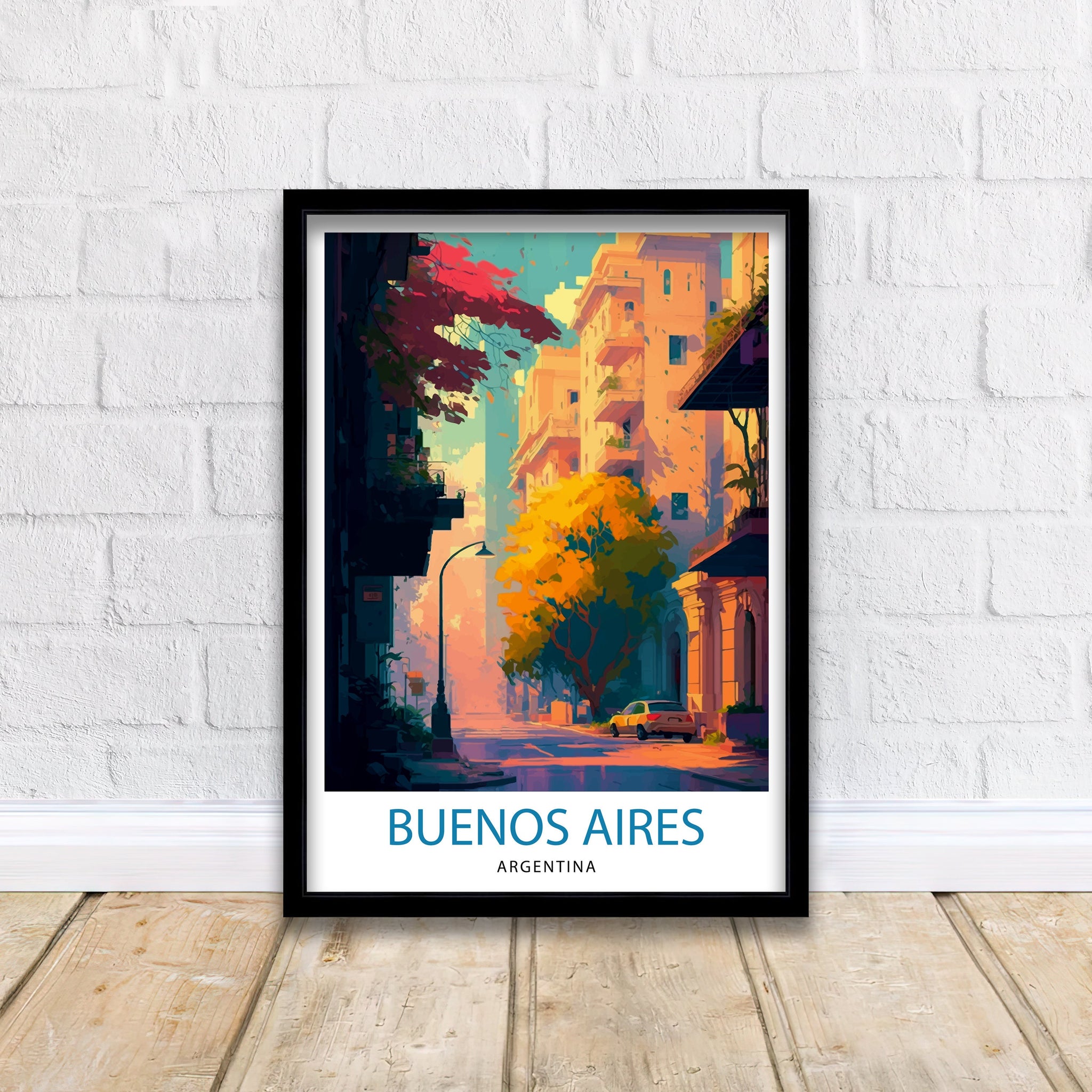 Buenos Aires Argentina Travel Print Buenos Aires Wall Decor Buenos Aires Home Living Decor Buenos Aires Illustration Travel Poster
