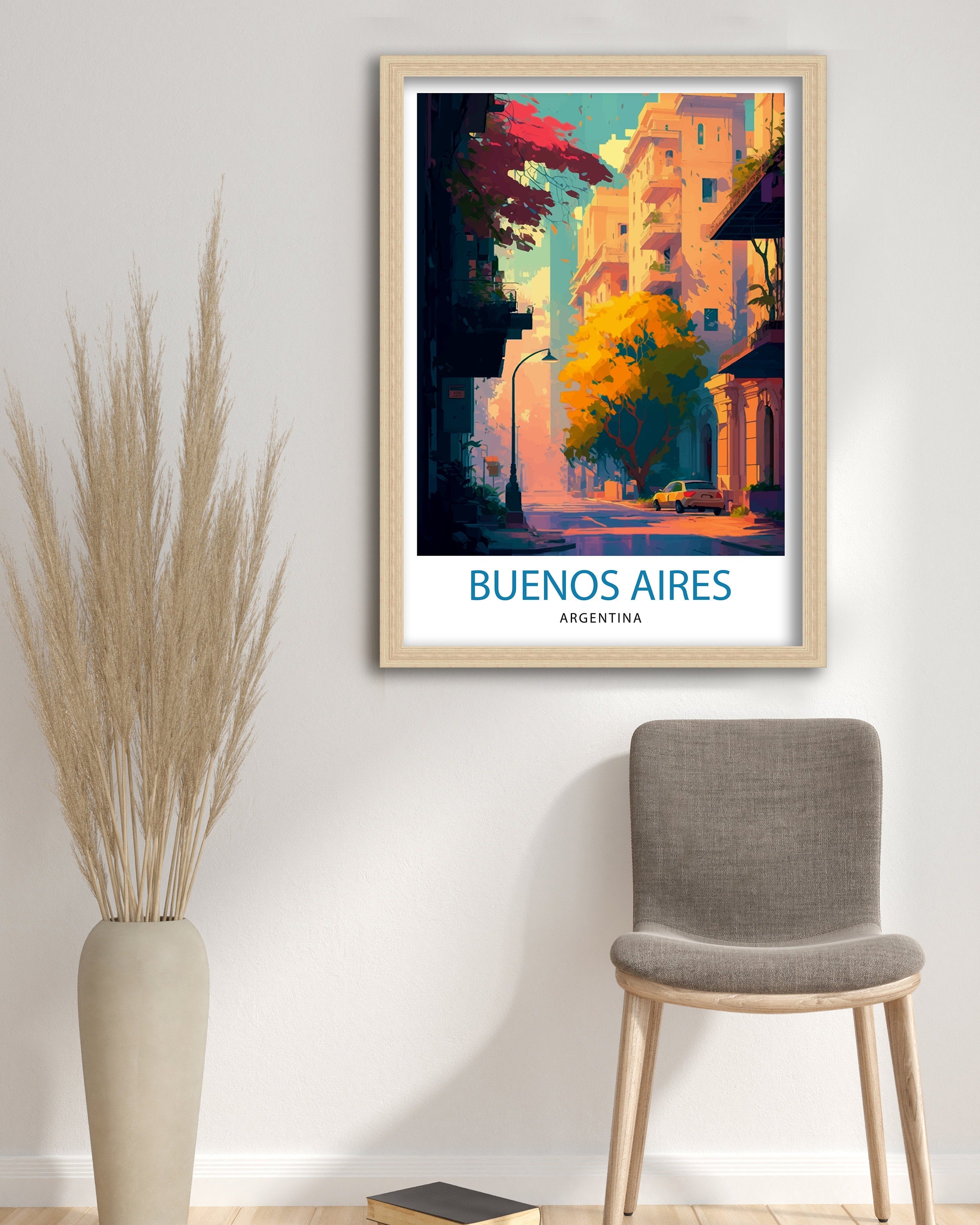 Buenos Aires Argentina Travel Print Buenos Aires Wall Decor Buenos Aires Home Living Decor Buenos Aires Illustration Travel Poster
